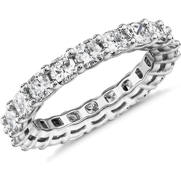💫 Women White Cubic Zirconia Rings 14K Plated Love Stackable Stylish Jewelry - Picture 1 of 6